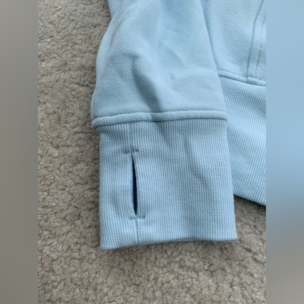 Lululemon Womens Size 12 Scuba Full-Zip Hoodie in Powder Blue Activewear Jacket - Picture 7 of 14